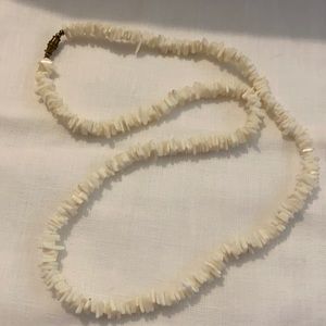 White shell (?) ceramic (?) necklace